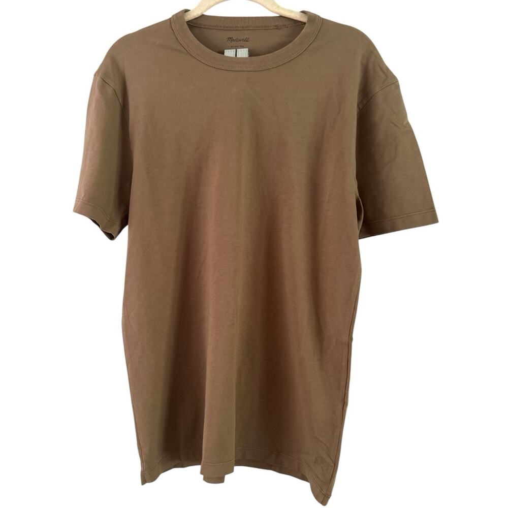 NWT Madewell Garment-Dyed Allday Crewneck Tee Dried Olive Green Men’s Size XS - Picture 4 of 8